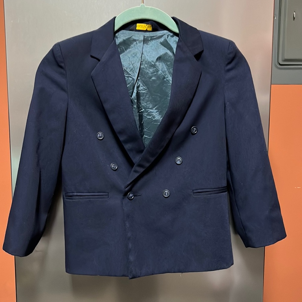 Michael James Boys Size 6 Reg Navy Blazer